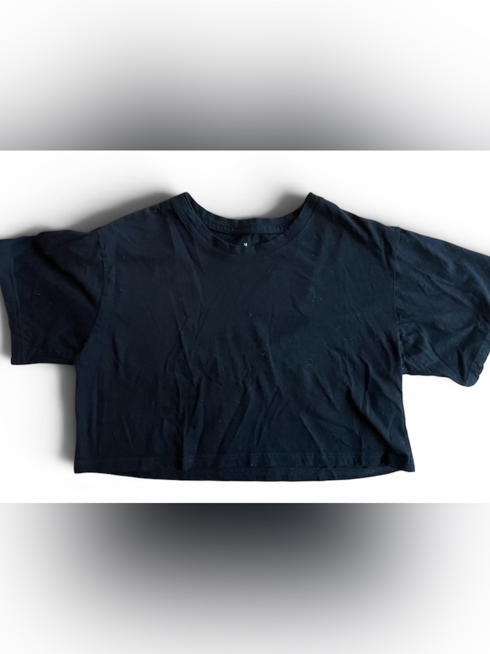 Cropped Black Tee - Boxy Short Sleeve